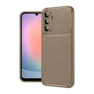 Samsung Galaxy A37 5G Auto Focus Karbon Kapak - Kahverengi