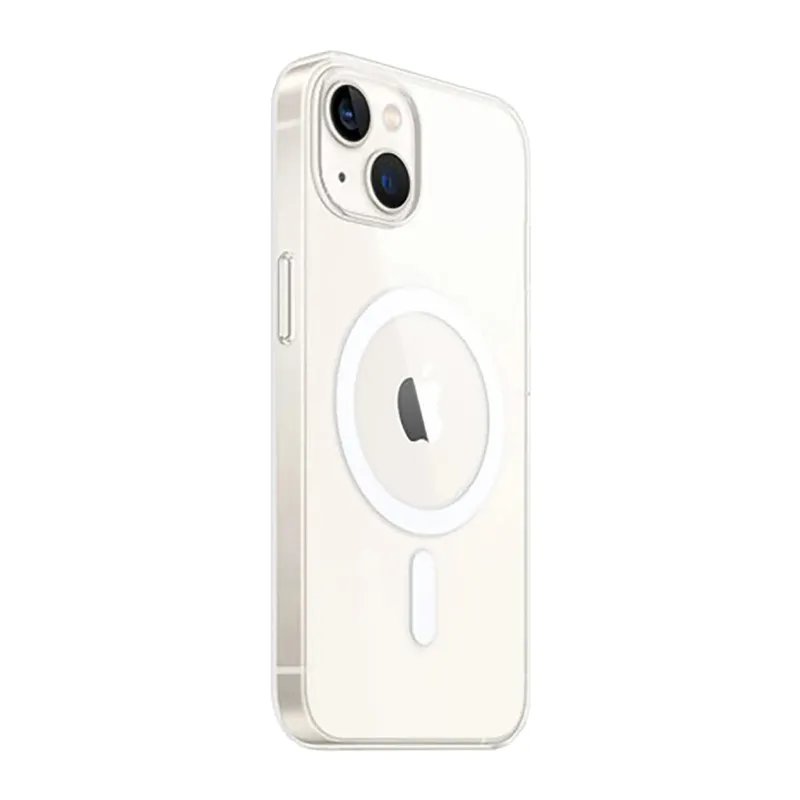 Apple iPhone 15 Plus Kılıf Magneticsafe Şeffaf Silikon - Şeffaf