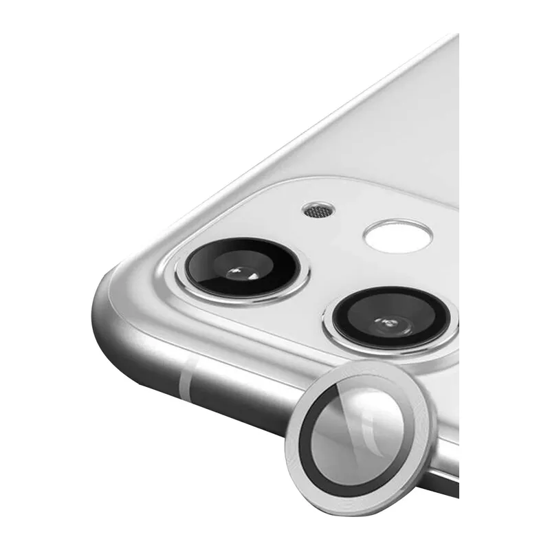 Apple iPhone 11 Raze Metal Kamera Lens - Gümüş