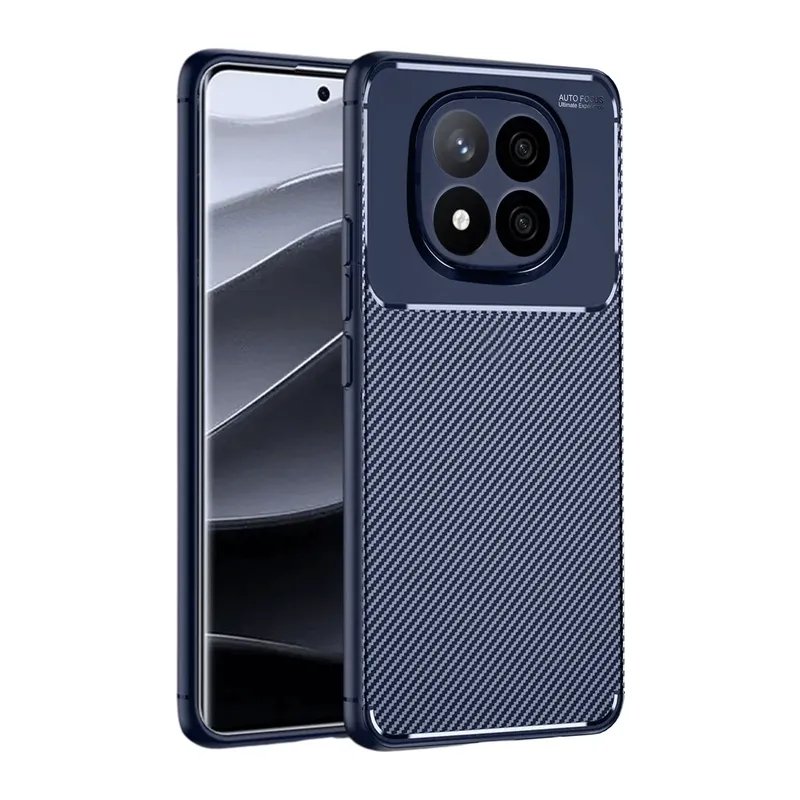 Xiaomi Redmi Note 14 Pro 4G Kılıf Auto Focus Karbon Kapak - Lacivert