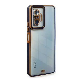 Xiaomi Redmi Note 10 Pro Kılıf Liva Lens Silikon - Mavi