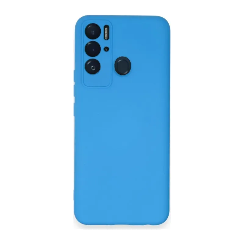 Tecno Pova Neo Kılıf Nano içi Kadife Silikon - Mavi