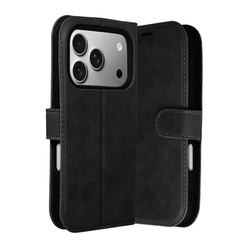 Apple iPhone 17 Pro Trend S Plus Kapaklı Kılıf - Siyah
