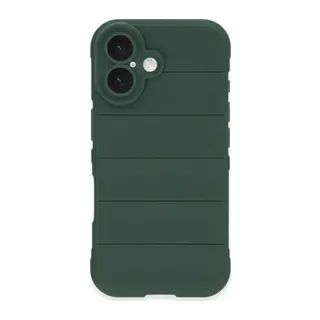 Apple iPhone 16 Kılıf Optimum Silikon - Koyu Yeşil