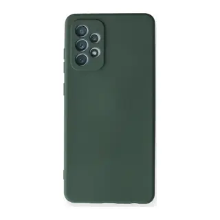 Samsung Galaxy A72 Kılıf Nano içi Kadife Silikon - Koyu Yeşil