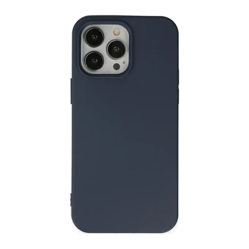 Apple iPhone 14 Pro Kılıf Nano içi Kadife Silikon - Lacivert
