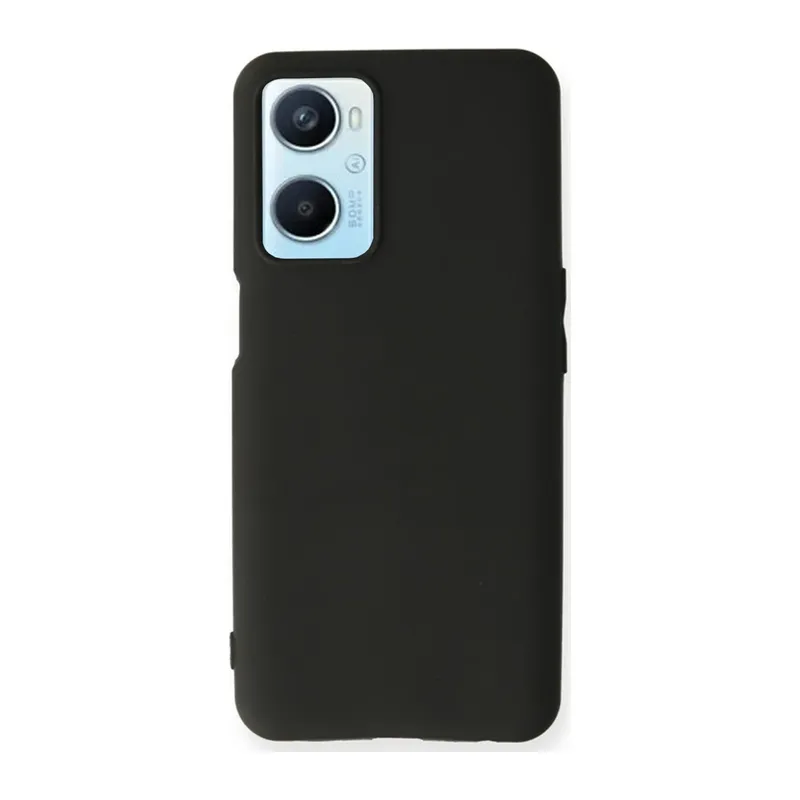 Oppo A96 Kılıf First Silikon - Siyah