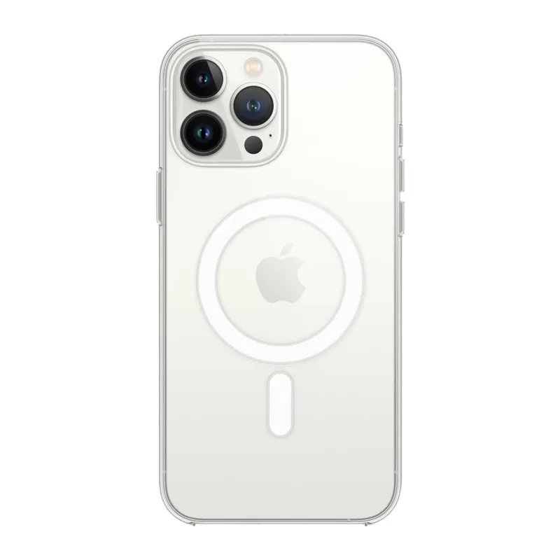 Apple iPhone 15 Pro Kılıf Magneticsafe Şeffaf Silikon - Şeffaf