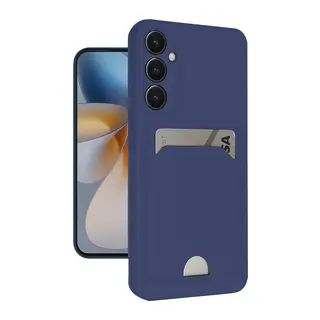 Samsung Galaxy S24 FE Kılıf Kelvin Kartvizitli Silikon - Lacivert