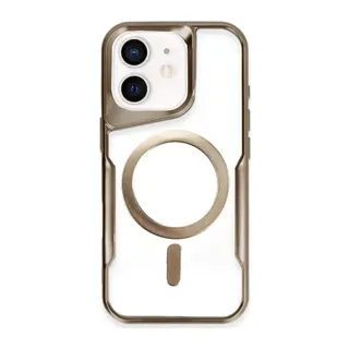 Apple iPhone 12 Kılıf Boyi Magsafe Silikon Kapak - Kahverengi