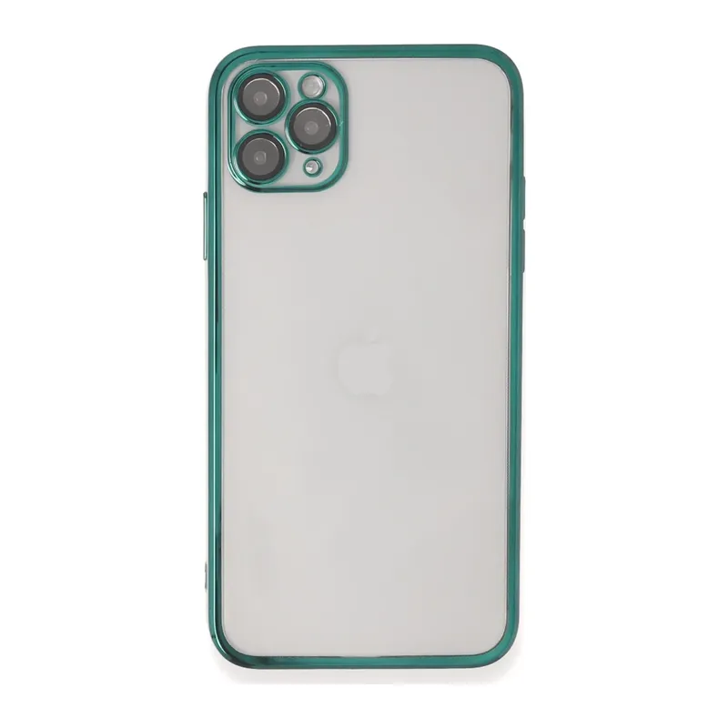 Apple iPhone 11 Pro Max Kılıf Razer Lensli Silikon - Yeşil