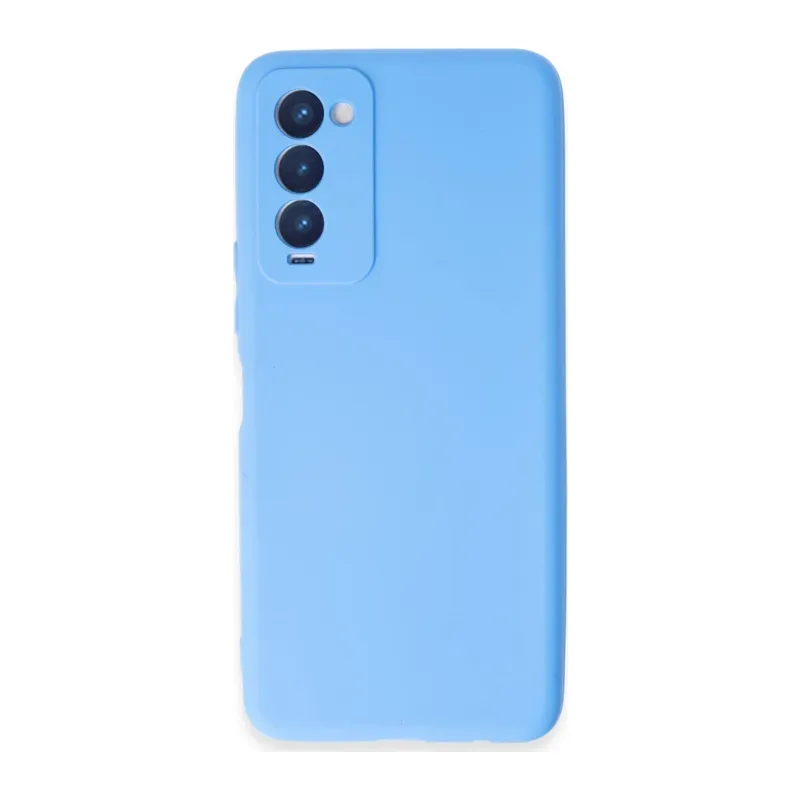 Tecno Camon 18 Kılıf First Silikon - Mavi