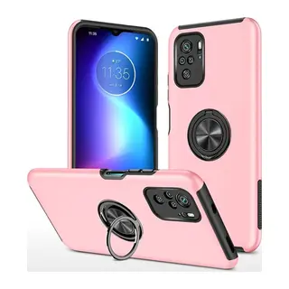 Xiaomi Poco F3 Kılıf Elit Yüzüklü Kapak - Pembe