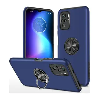 Xiaomi Poco F3 Kılıf Elit Yüzüklü Kapak - Lacivert