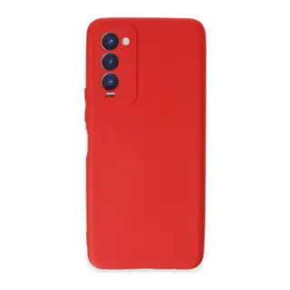 Tecno Camon 18 Kılıf First Silikon - Kırmızı