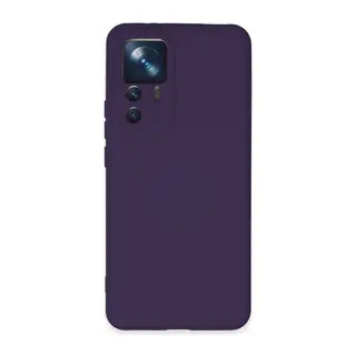 Xiaomi Mi 12T Pro Kılıf Nano içi Kadife Silikon - Mor