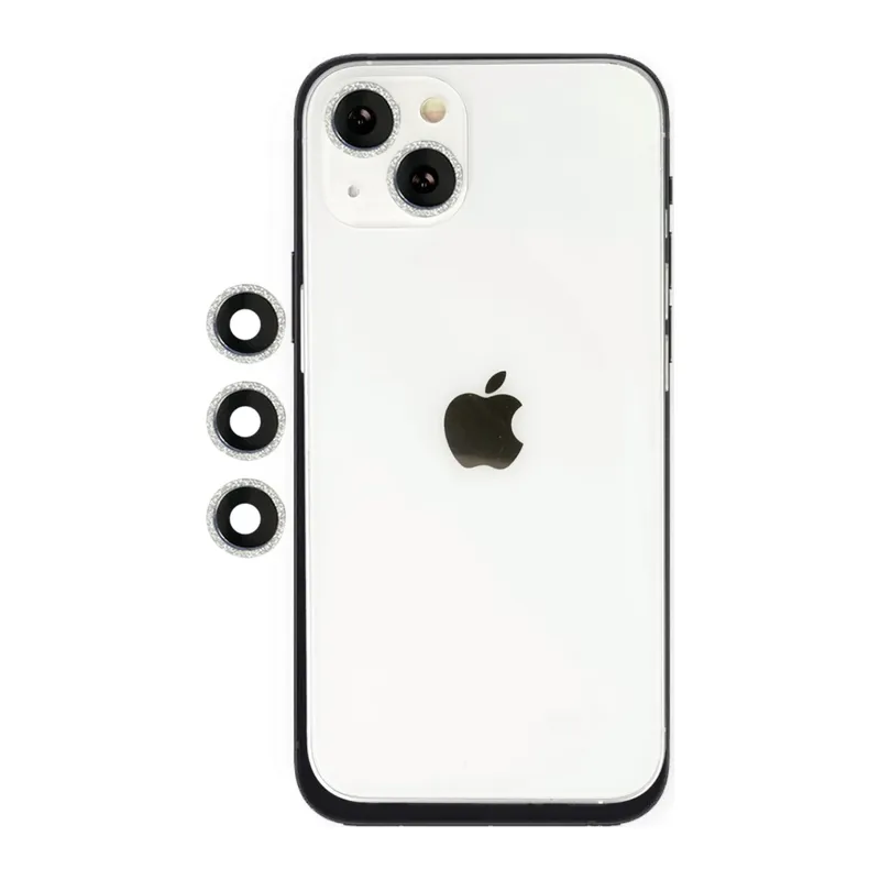 Apple iPhone 14 Shine Kamera Lens - Gümüş