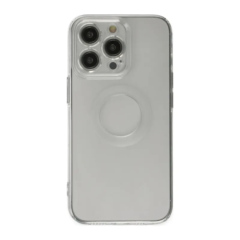 Apple iPhone 14 Pro Kılıf Santa Lens Silikon - Şeffaf