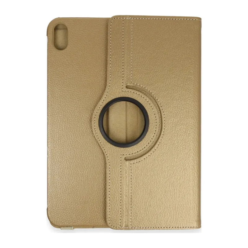 Apple iPad 2025 10.9 10.Nesil (A16) Kılıf 360 Tablet Deri Kılıf - Gold