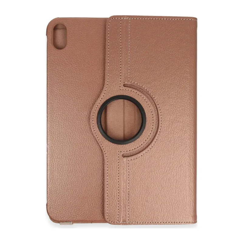 Apple iPad 2025 10.9 10.Nesil (A16) Kılıf 360 Tablet Deri Kılıf - Rose Gold