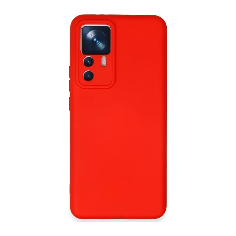 Xiaomi Mi 12T Pro Kılıf Nano içi Kadife Silikon - Kırmızı