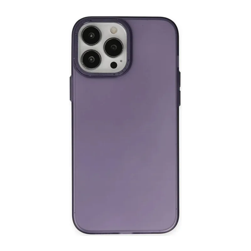 Apple iPhone 14 Pro Max Kılıf Modos Metal Kapak - Derin Mor