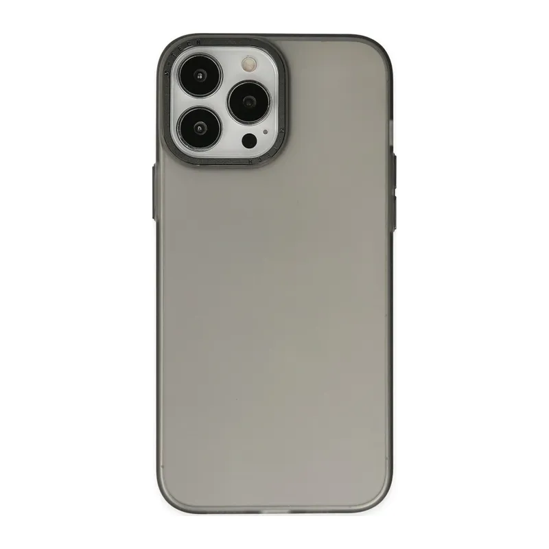 Apple iPhone 13 Pro Max Kılıf Modos Metal Kapak - Siyah