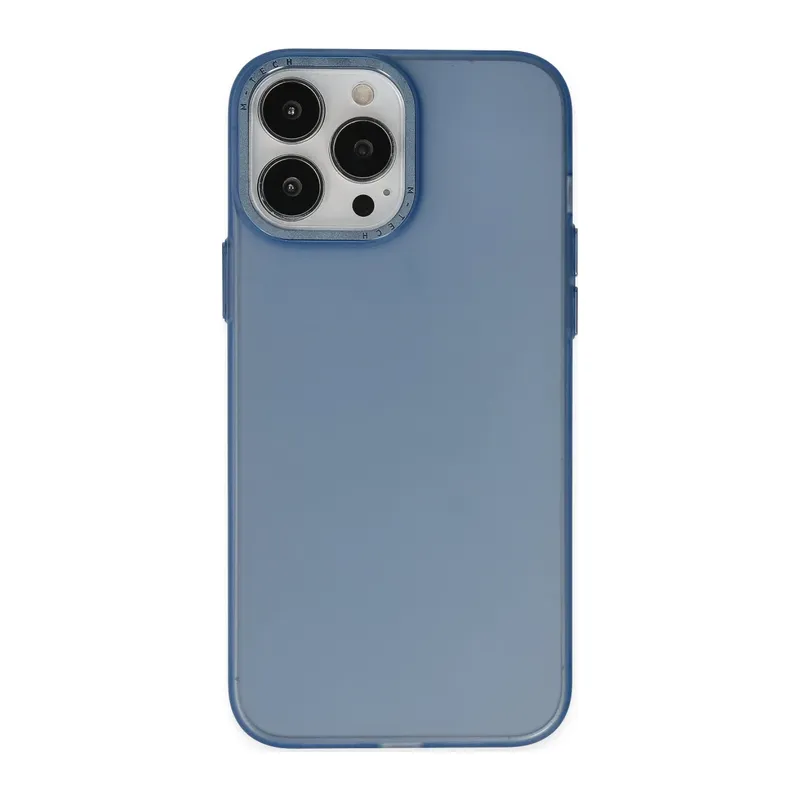 Apple iPhone 13 Pro Max Kılıf Modos Metal Kapak - Lacivert