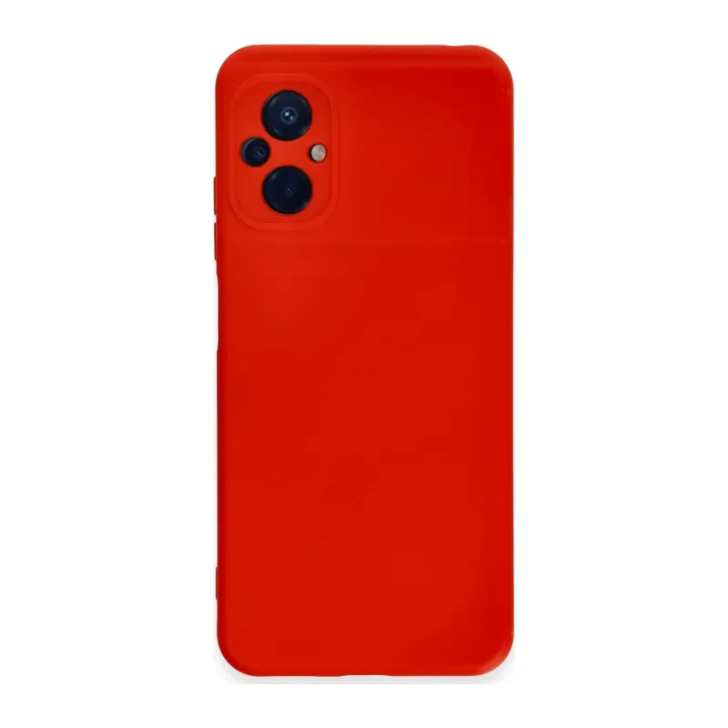 Xiaomi Poco M5 Kılıf Nano içi Kadife Silikon - Kırmızı