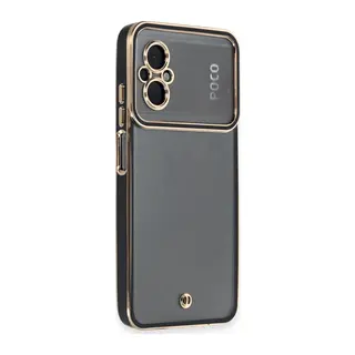 Xiaomi Poco M5 Kılıf Liva Lens Silikon - Siyah