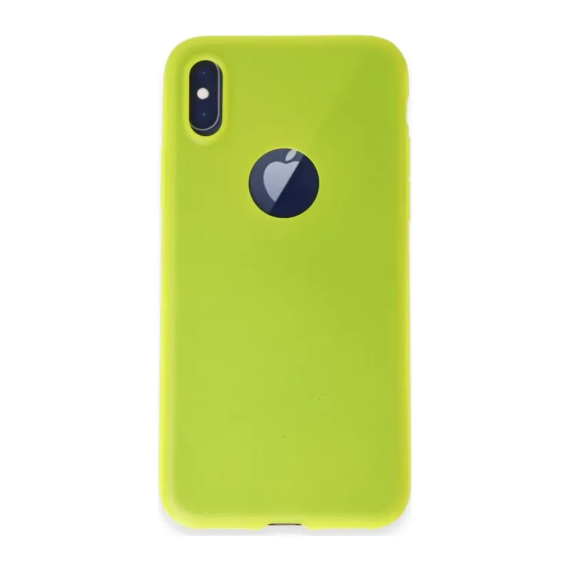 Apple iPhone X Kılıf First Silikon - Parlak Sarı