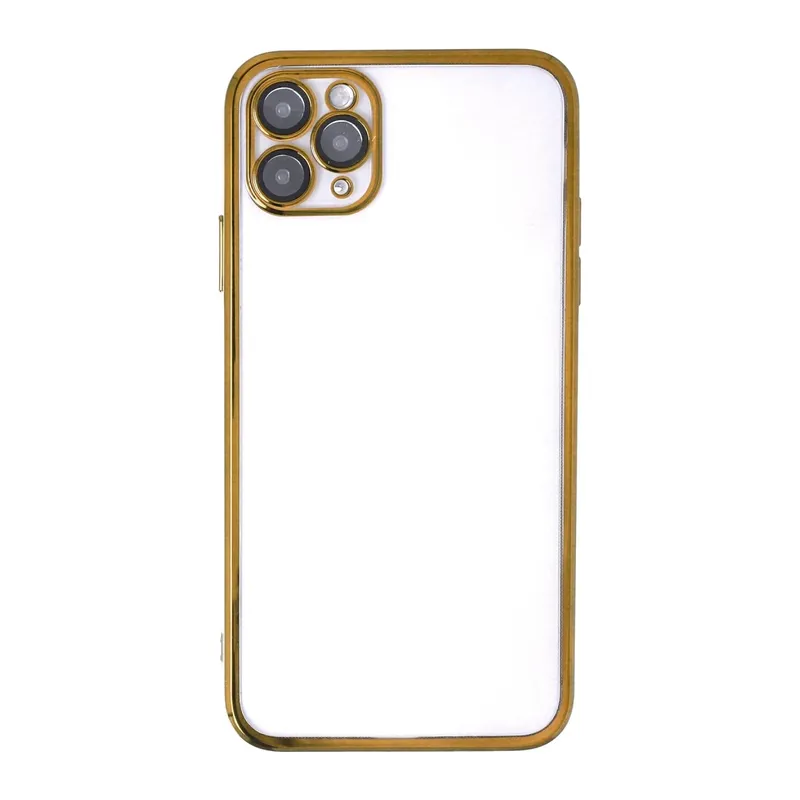 Apple iPhone 11 Pro Max Kılıf Razer Lensli Silikon - Gold
