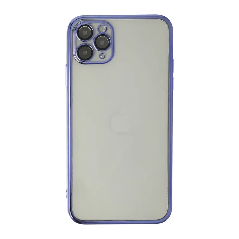 Apple iPhone 11 Pro Max Kılıf Razer Lensli Silikon - Mor