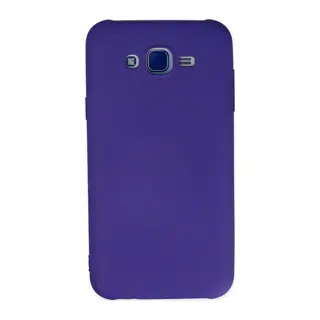 Samsung Galaxy J7 Kılıf Nano içi Kadife Silikon - Mor