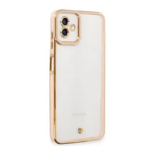 Samsung Galaxy A04 Kılıf Liva Lens Silikon - Rose