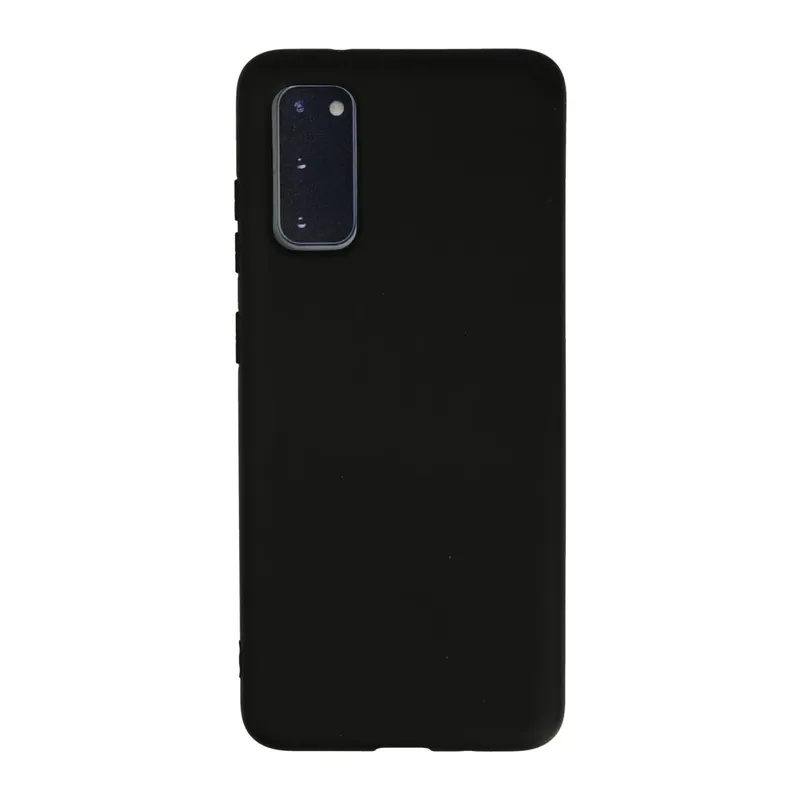 Samsung Galaxy S20 Kılıf Nano içi Kadife Silikon - Siyah