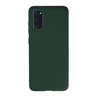 Samsung Galaxy S20 Kılıf Nano içi Kadife Silikon - Koyu Yeşil