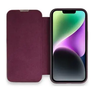 Apple iPhone 14 Pro Kılıf Dolpin Kapaklı - Derin Mor