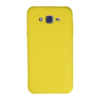 Samsung Galaxy J7 Kılıf Nano içi Kadife Silikon - Sarı