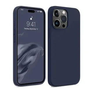 Apple iPhone 15 Pro Max Kılıf First Silikon - Lacivert