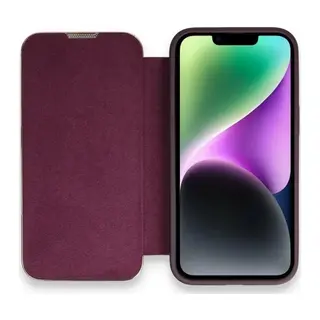 Apple iPhone 13 Pro Max Kılıf Dolpin Kapaklı - Derin Mor