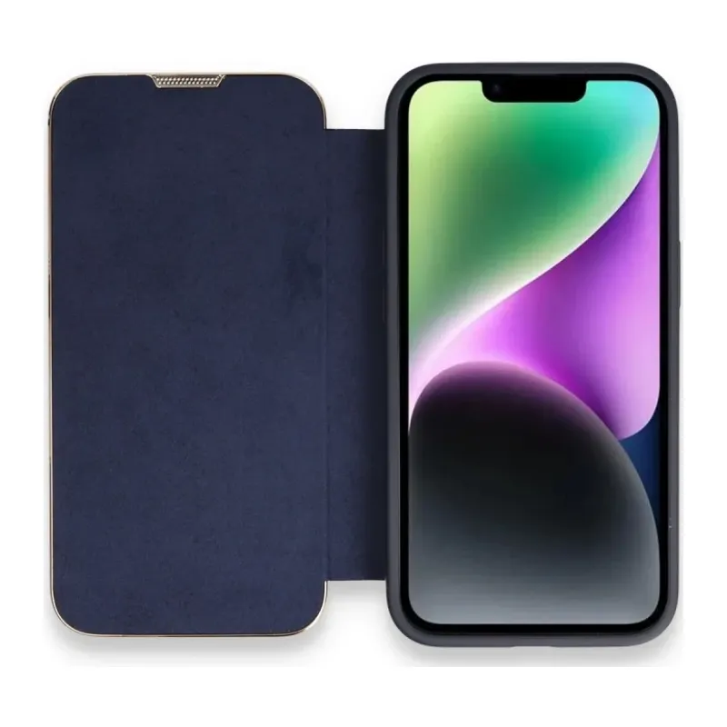 Apple iPhone 13 Pro Kılıf Dolpin Kapaklı - Lacivert