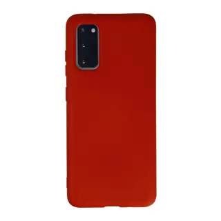 Samsung Galaxy S20 Kılıf Nano içi Kadife Silikon - Kırmızı