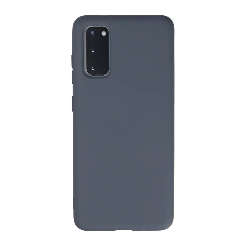 Samsung Galaxy S20 Kılıf Nano içi Kadife Silikon - Gri