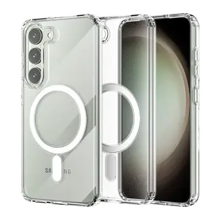 Samsung Galaxy S23 Plus Kılıf Magneticsafe Şeffaf Silikon - Şeffaf