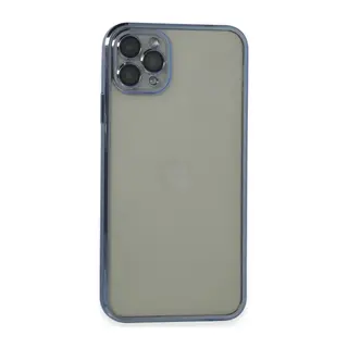 Apple iPhone 11 Pro Max Kılıf Razer Lensli Silikon - Açık Mavi