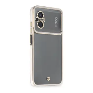 Xiaomi Poco M5 Kılıf Liva Lens Silikon - Beyaz