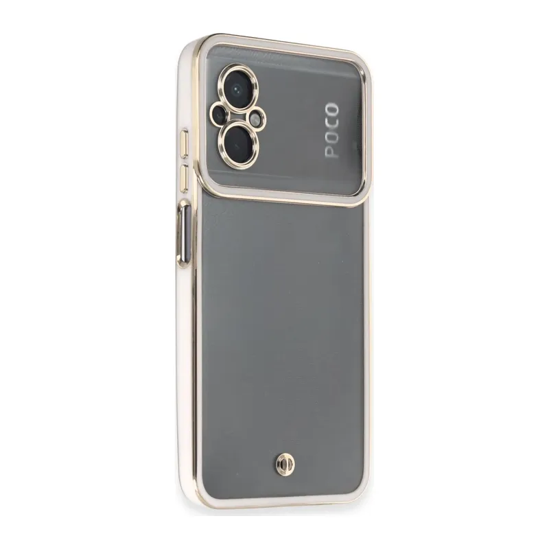 Xiaomi Poco M5 Kılıf Liva Lens Silikon - Beyaz