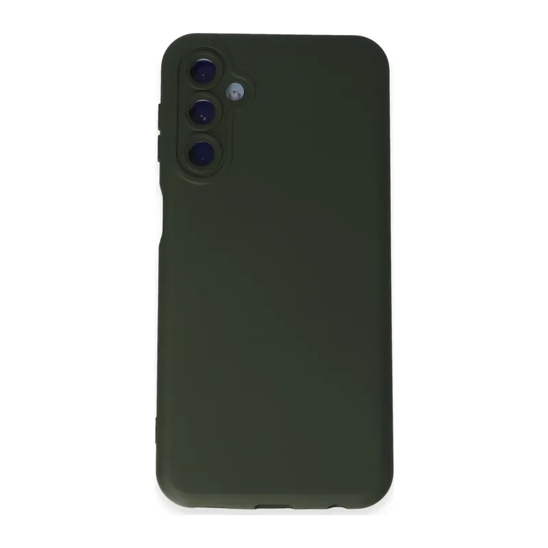 Samsung Galaxy M34 5G Kılıf Nano içi Kadife Silikon - Koyu Yeşil