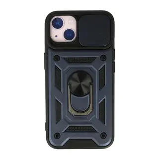 Apple iPhone 13 Kılıf Pars Lens Yüzüklü Silikon - Lacivert